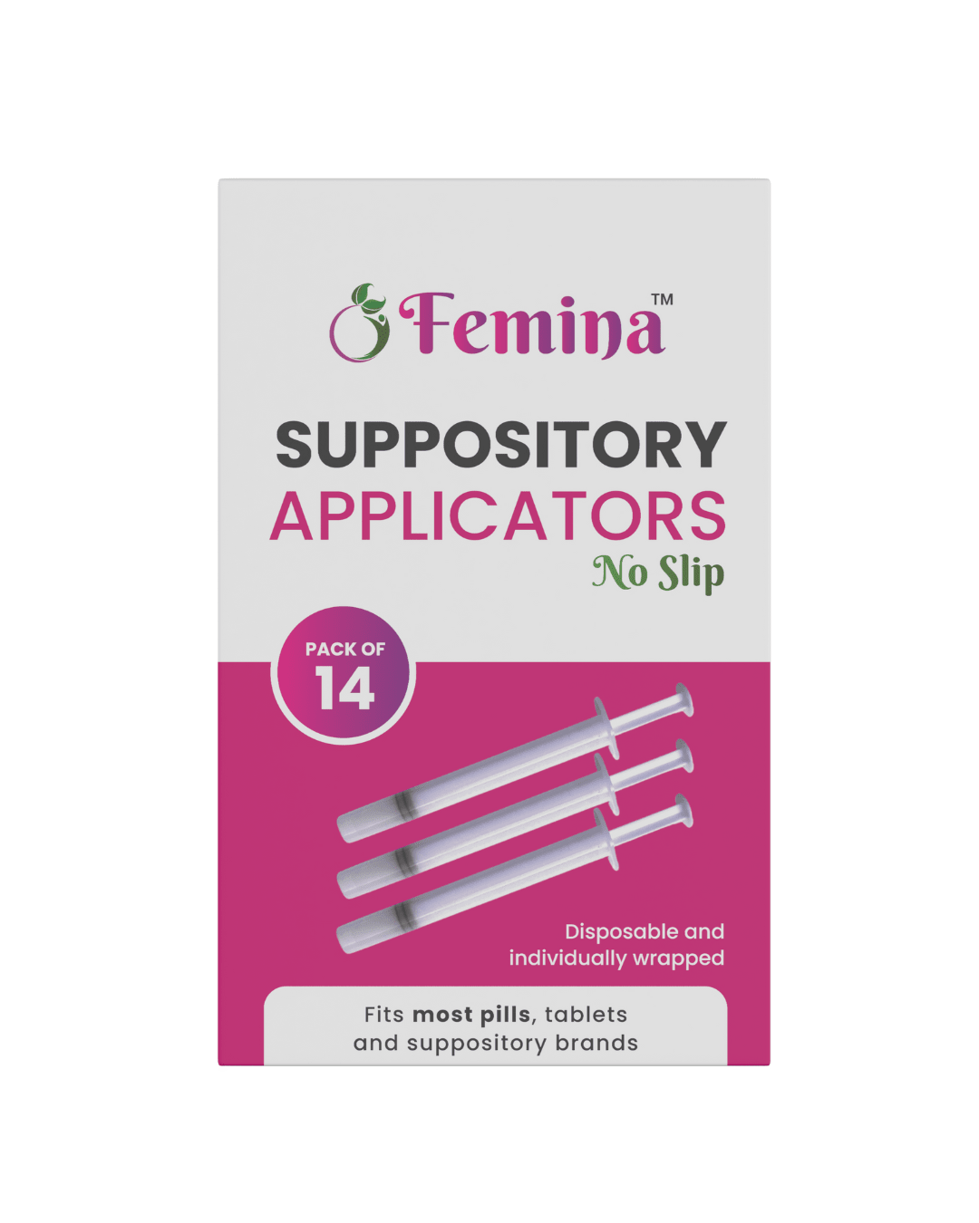 Femina Suppository Applicators No Slip(14s) - Velobiotics