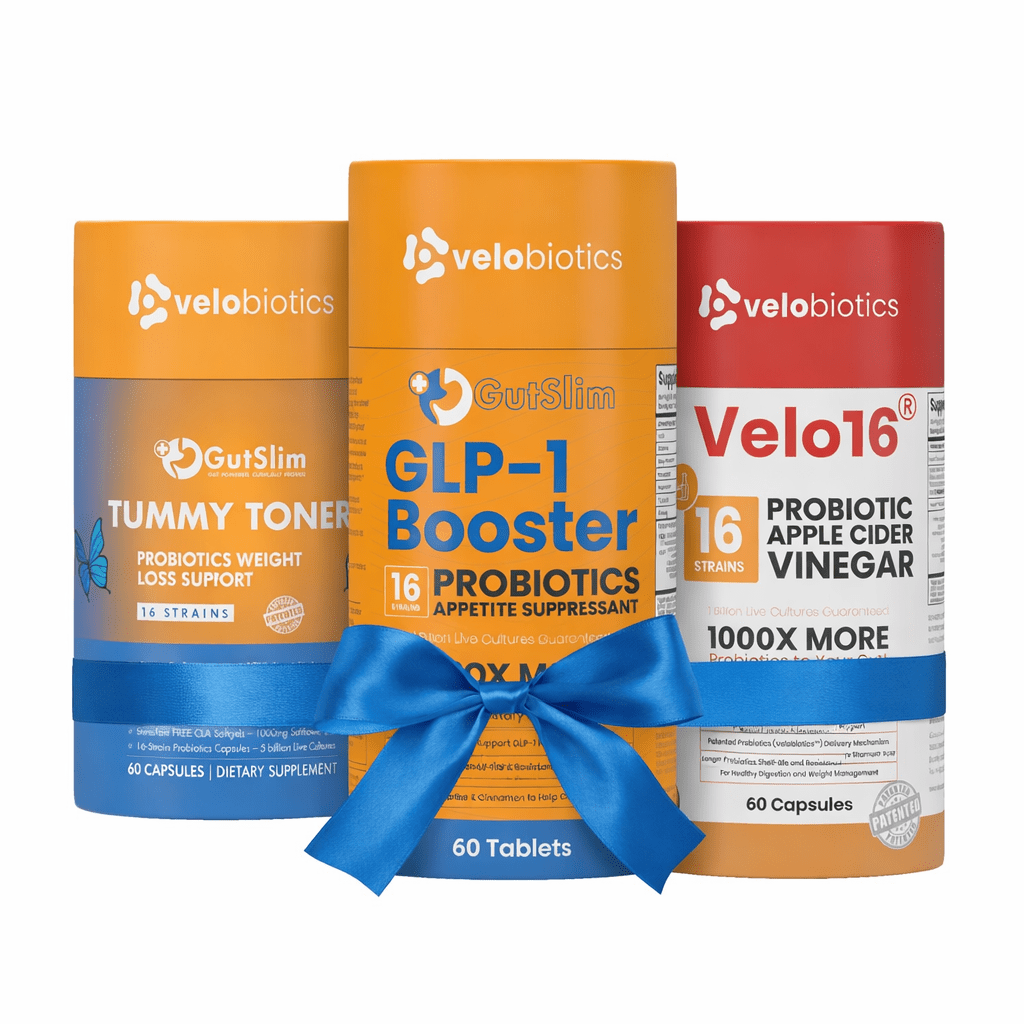 Appetite & Cravings Control Stack – Probiotics GLP‑1 Booster + Tummy Toner + Apple Cider Vinegar - Velobiotics