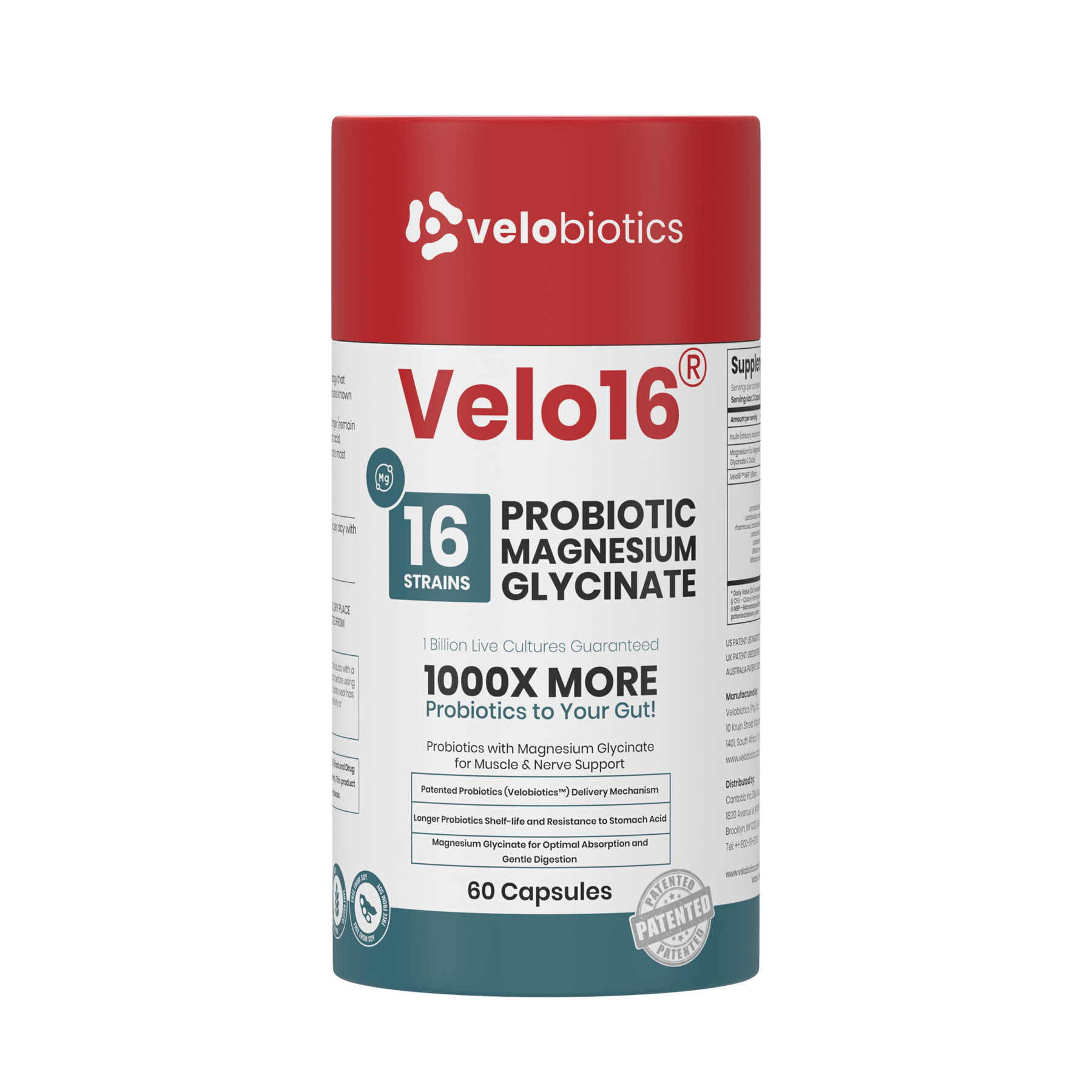 Velo16 Probiotics Magnesium Glycinate - Velobiotics
