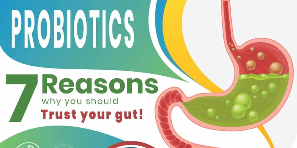 Probiotics 7 Reasons to trust your gut with stomach illustration