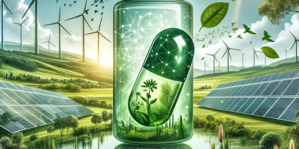 Velobiotics probiotic supplement with sustainable, eco-friendly production and packaging in a green energy landscape
