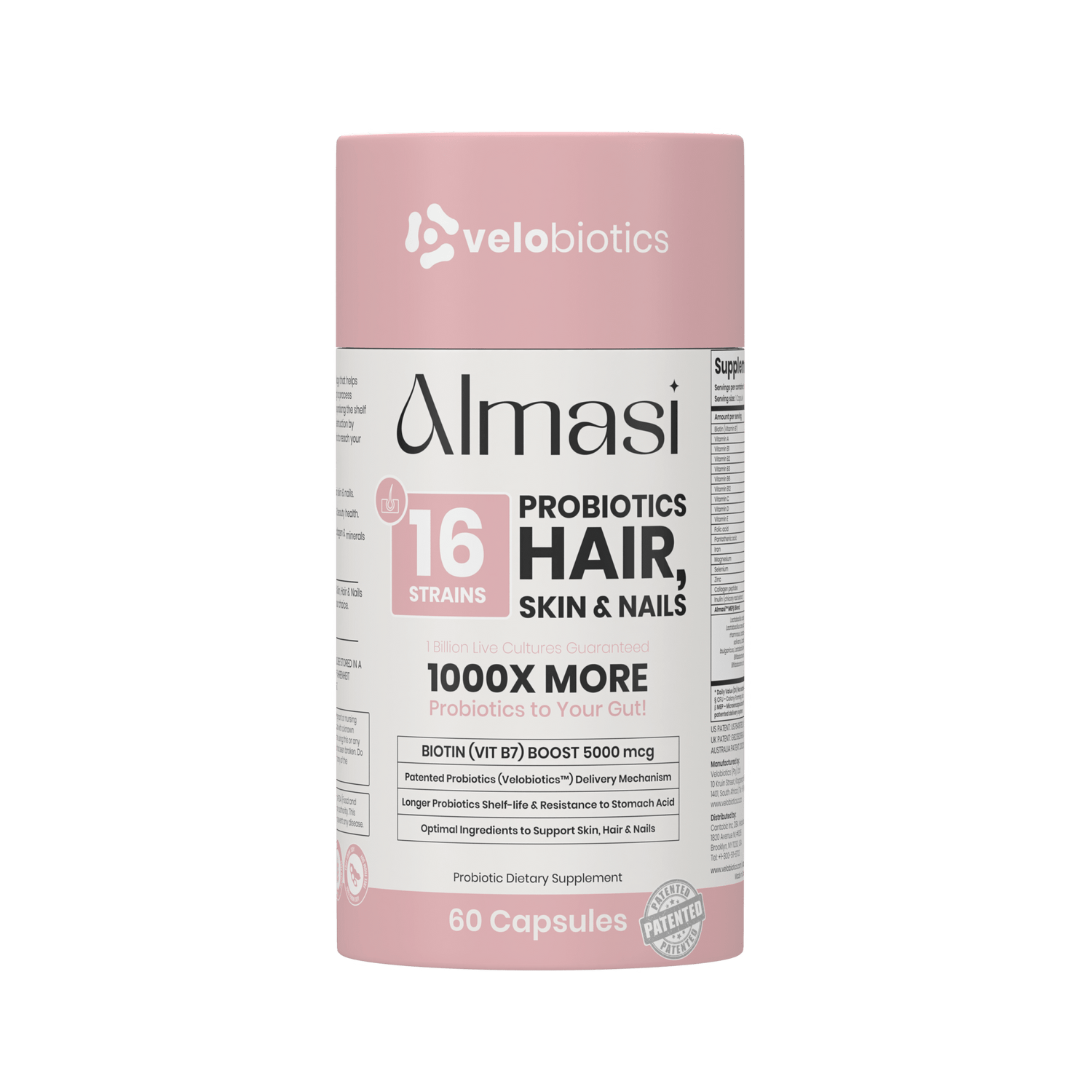 Almasi Probiotics Skin, Hair & Nails (60s) - Velobiotics