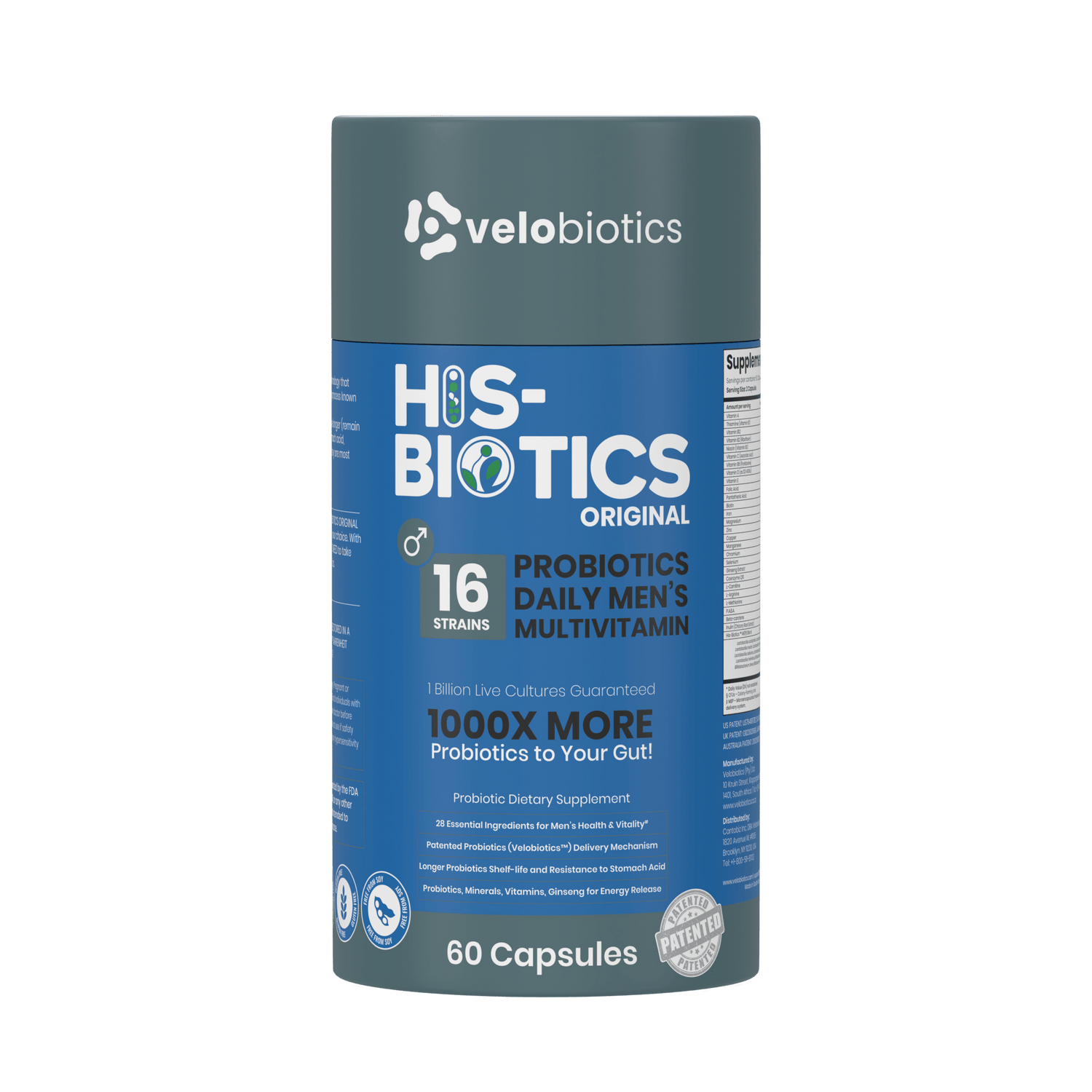 His - Biotics Probiotics ORIGINAL Multivitamin Capsules (60s) - Velobiotics