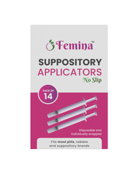 Femina Suppository Applicators pack of 14 disposable, no-slip vaginal suppository applicators for comfortable and precise use