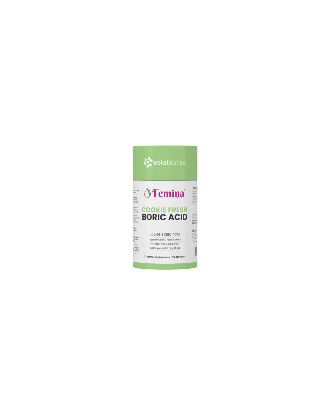 Femina COOKIE FRESH Boric Acid ONLY Suppositories - Velobiotics