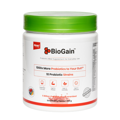 BioGain™ - Probiotics Meal 400g supplement for recovery and gut health.