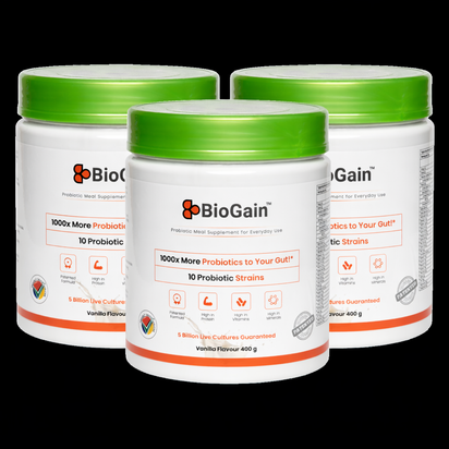BioGain™ Probiotics Meal 400g container for recovery nutrition and gut health support
