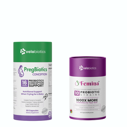 C-Essentials Kit with PregBiotics Conception and Femina Cranberry Probiotics for fertility and reproductive health support