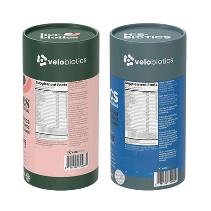 Couples His-Biotics & Her-Biotics Daily Pack multivitamin and probiotic supplements for shared daily wellness routine