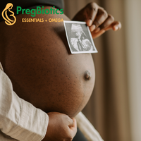 PregBiotics Essentials + Omega prenatal supplement with omega-3, probiotics, vitamins, and minerals for pregnancy support