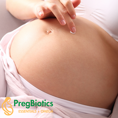 PregBiotics Essentials + Omega prenatal supplement with Omega-3, probiotics, vitamins, and minerals for pregnancy support