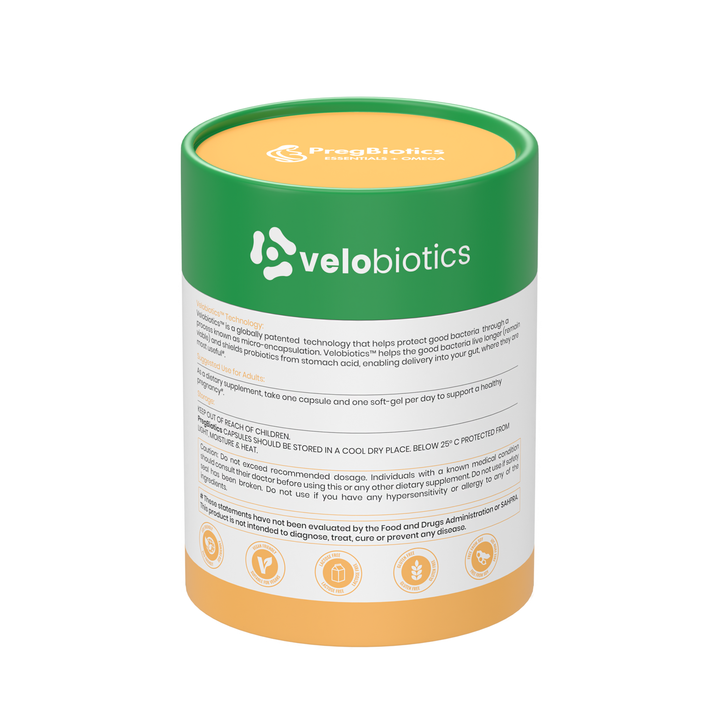 PregBiotics Essentials + Omega prenatal supplement with Omega-3, probiotics, vitamins, and minerals for pregnancy support