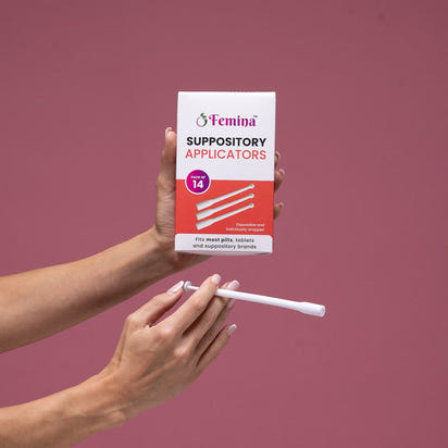 Femina™ Suppository Applicators pack of 14 with universal design for comfortable, hygienic vaginal suppository application