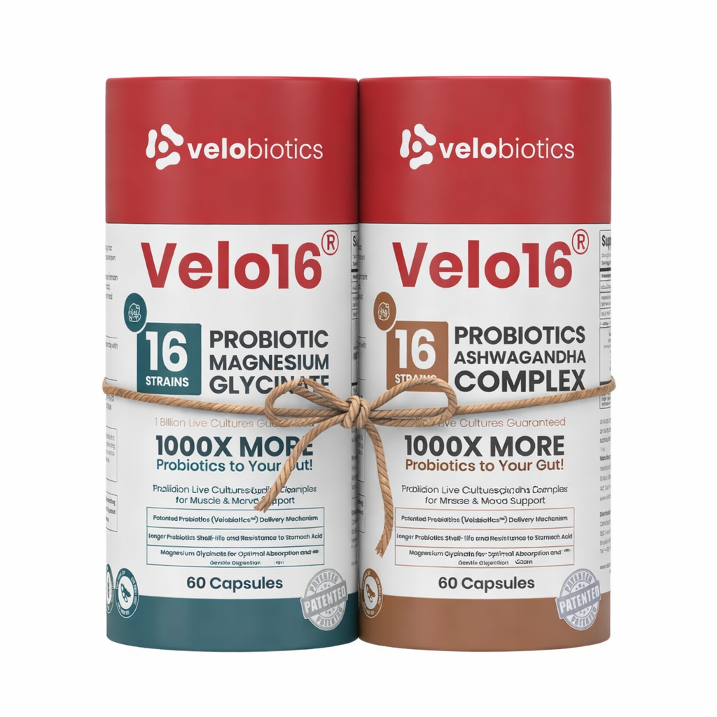 Calm Nights Bundle supplement with Magnesium Glycinate and Ashwagandha for relaxation and gut support